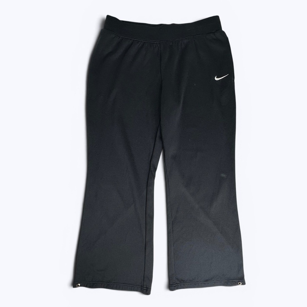 Nike Team FIT DRY Black Athletic Pants Wide Leg Snap Cuff 227029 Girls L (12-14)